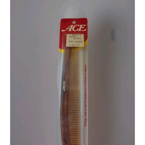 Ace Fashion Other - Vintage Ace 7" Hard Rubber Comb #32 All Purpose AA032 Tortoise Brown NOS USA